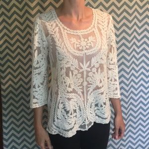 cynthia rowley lace top